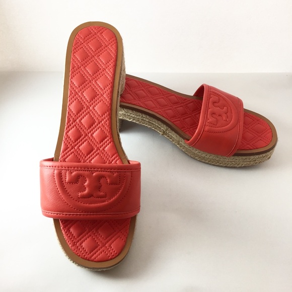 Tory Burch Shoes - Tory Burch Slip on Orange Sandals Size 10 M